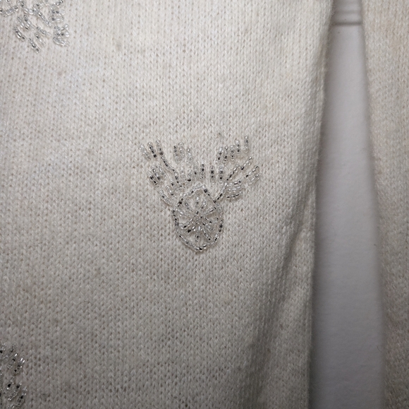 Vintage Angola Sweater with Glass Beads Detail(98) - Picture 7 of 8
